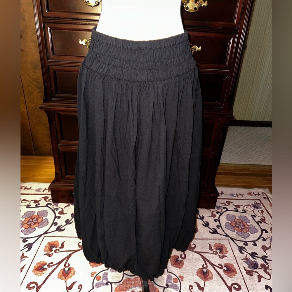Free People Black Maxi Skirt - Size Large